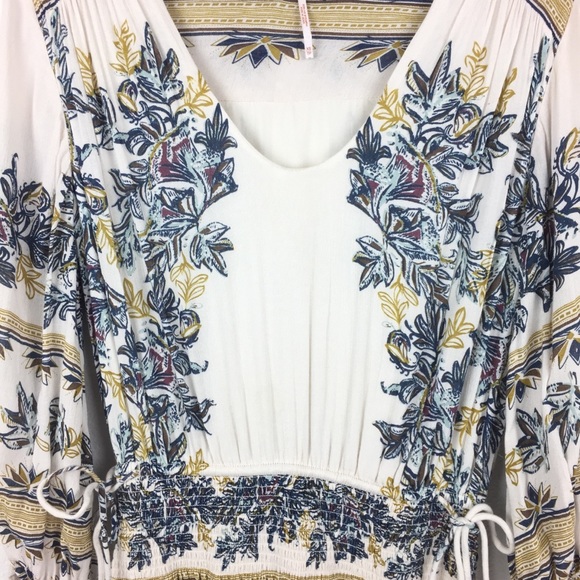 Free People Floral 3/4 Sleeve Tunic - Picture 2 of 6